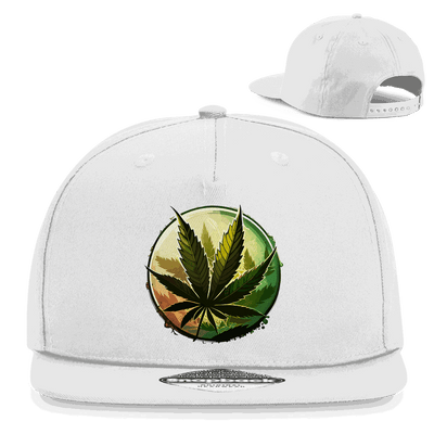 Snapback Rapper Cap - Weed Leaf Art Print | Division420®