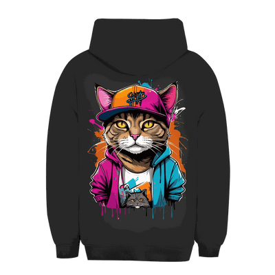 Unisex Oversize Hoodie Cat OG von Division420 in urbanem Stil mit Kapuze und Kängurutasche