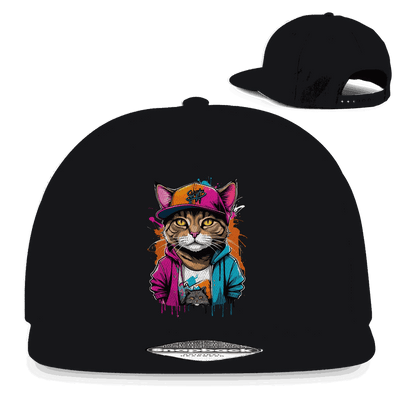 Division420 Snapback Cap Cat OG aus Baumwoll-Twill mit flachem Schirm und Retro-Snapbackverschluss