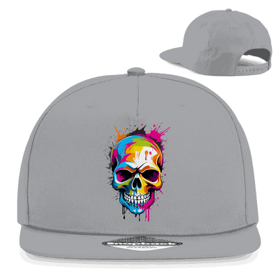 Division420 Snapback Cap mit Skull Art, 5-Panel Design und flachem Schirm aus Baumwoll-Twill