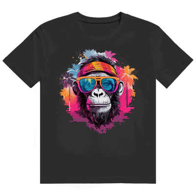 Division420 Heavy Cotton T-Shirt Cool Monkey in weiß mit modernem Tubular Fit und nachhaltiger Baumwolle
