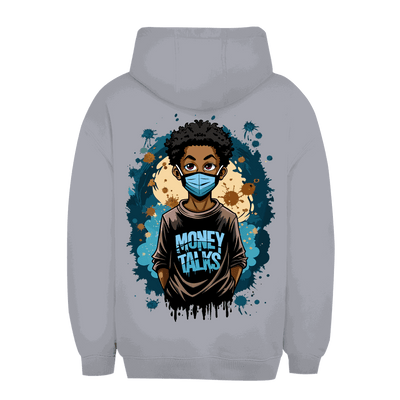 Unisex Oversize Hoodie Money Talks Art Print by Division420 with urban style and comfortable fit