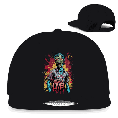 Division420 Snapback Cap Dead Live 100% Baumwoll-Twill mit flachem Schirm und urbanem Streetwear-Design