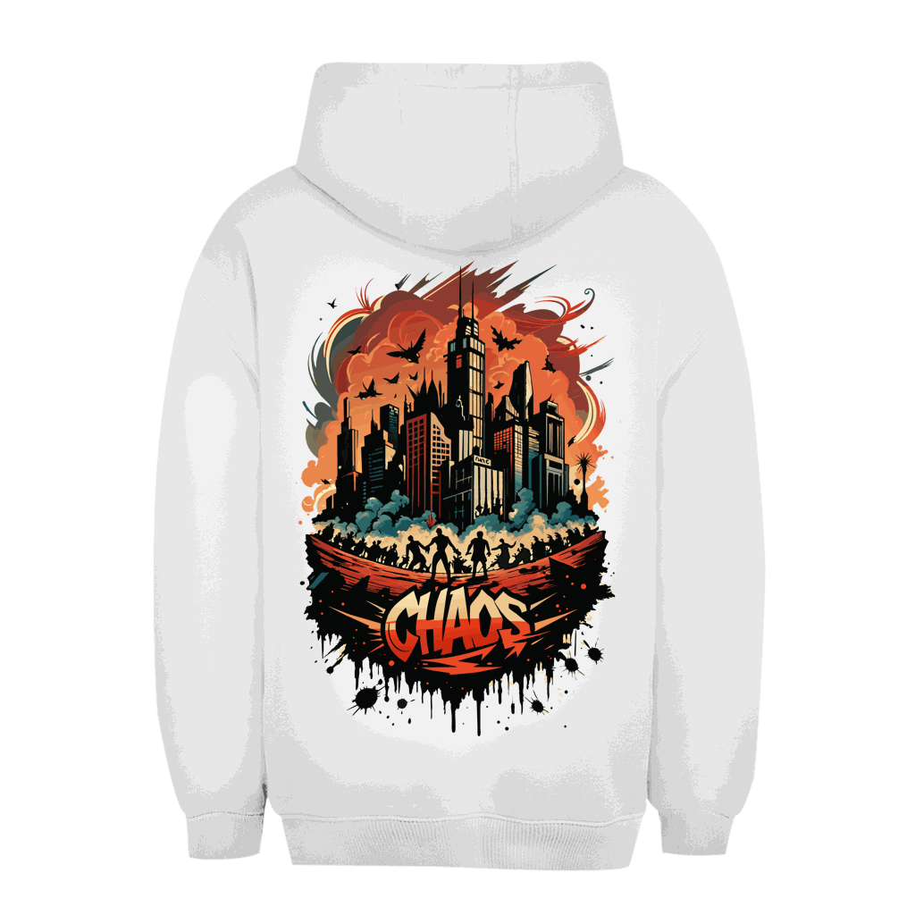 Unisex oversize hoodie with adjustable hood and kangaroo pocket in urban street style
