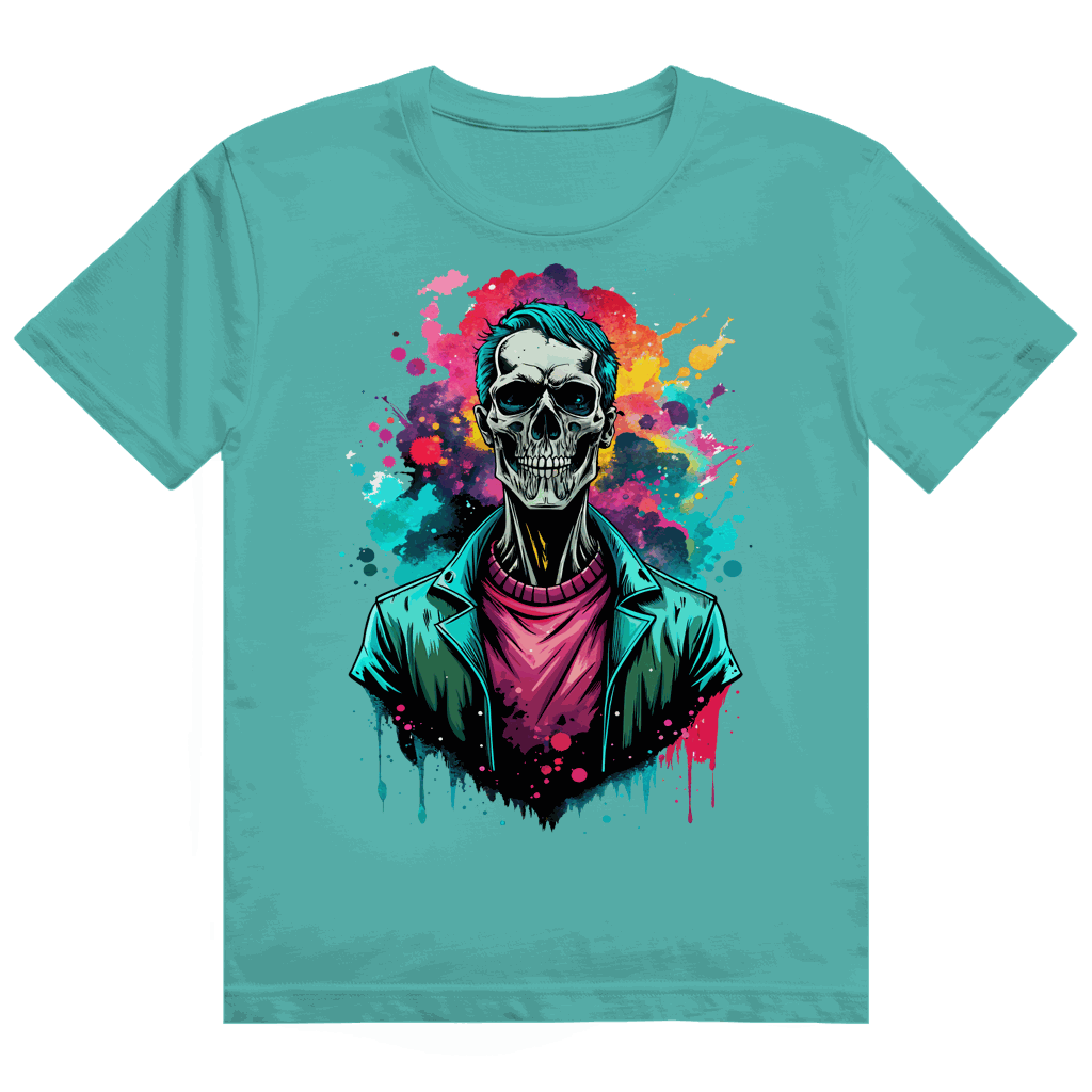 Heavy Cotton T-Shirt - Skull Print Art | Division420®