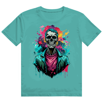 Heavy Cotton T-Shirt - Skull Print Art | Division420®