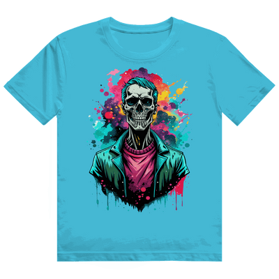 Heavy Cotton T-Shirt - Skull Print Art | Division420®