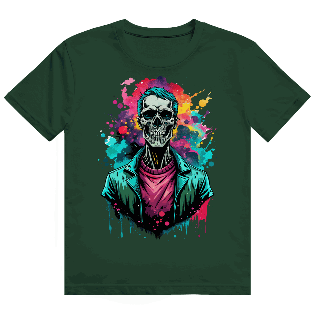 Heavy Cotton T-Shirt - Skull Print Art | Division420®