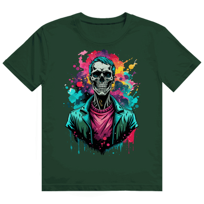 Heavy Cotton T-Shirt - Skull Print Art | Division420®