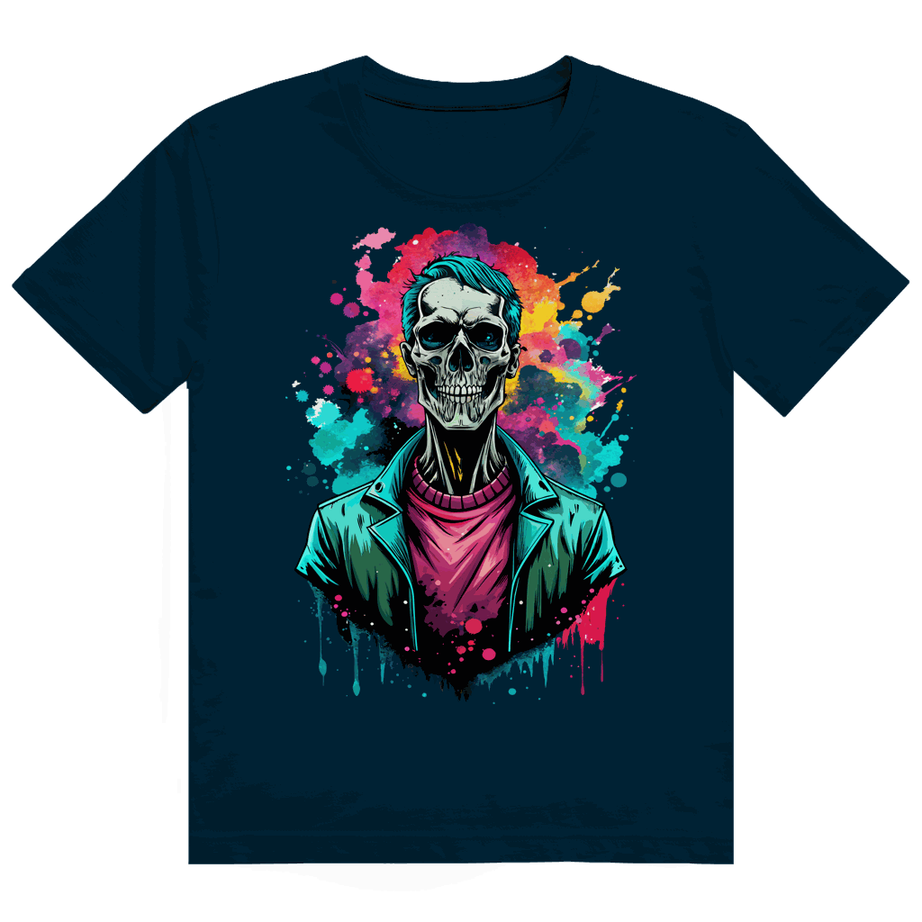 Heavy Cotton T-Shirt - Skull Print Art | Division420®