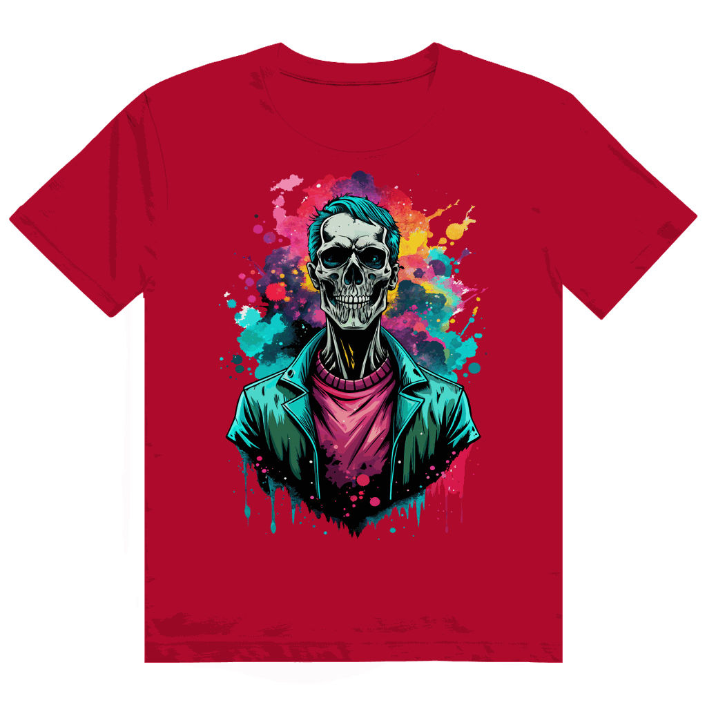 Heavy Cotton T-Shirt - Skull Print Art | Division420®