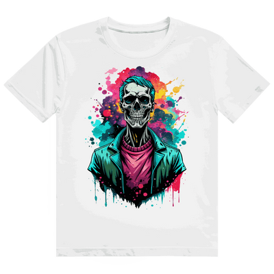 Heavy Cotton T-Shirt - Skull Print Art | Division420®