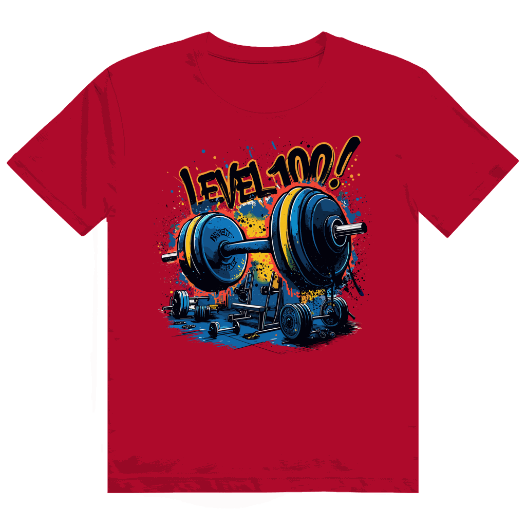 Heavy Cotton T-Shirt - GYM Level 100! | Division420®