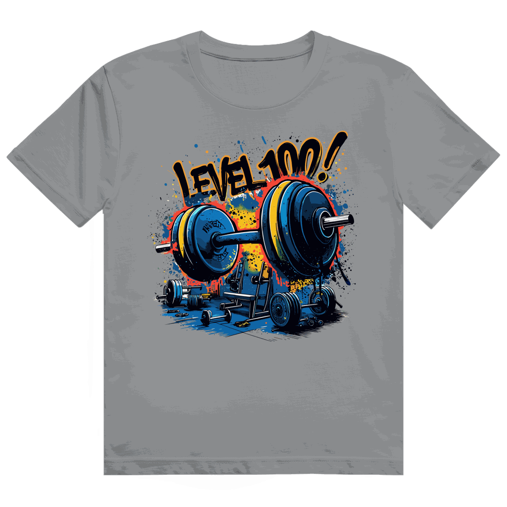 Heavy Cotton T-Shirt - GYM Level 100! | Division420®