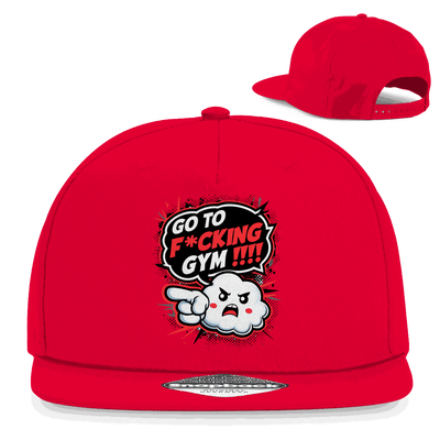 Division420 Snapback Cap Go to Gym slogan 5-panel cotton twill flat brim streetwear style