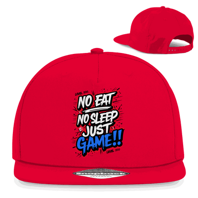 Division420 Snapback Cap No eat no sleep aus Baumwoll-Twill mit urbanem Design und Snapback-Verschluss