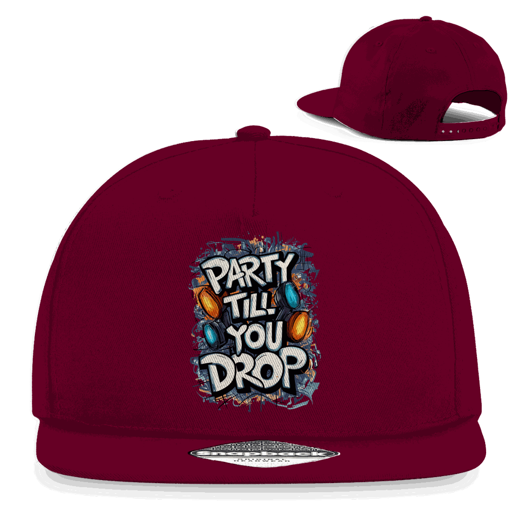 Snapback Rapper Cap - Party till you drop | Division420®