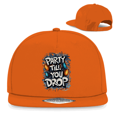 Division420 Snapback Rapper Cap in Schwarz mit flachem Schirm und Retro-Snapback-Verschluss
