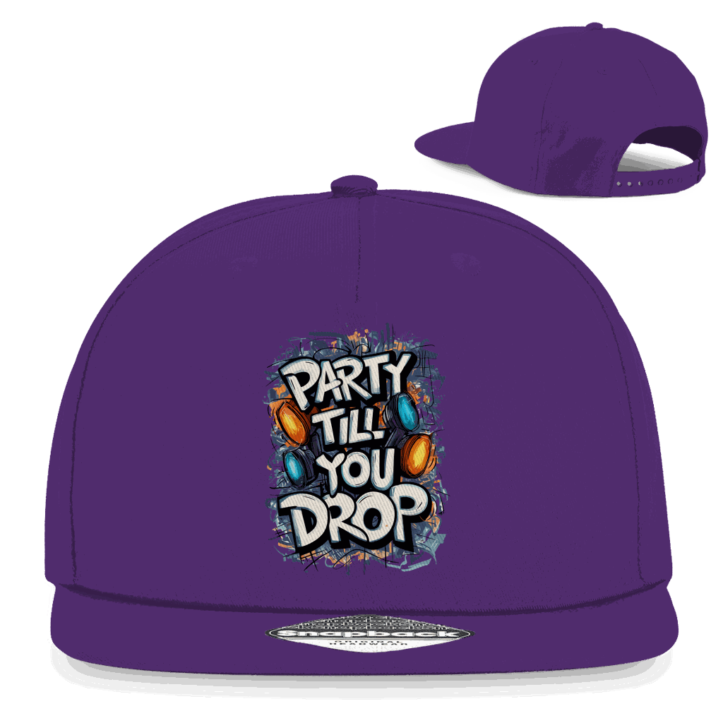 Snapback Rapper Cap - Party till you drop | Division420®