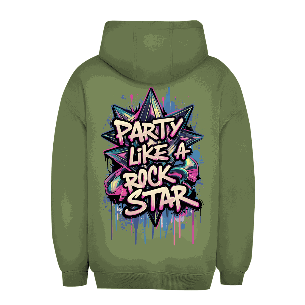 Unisex Oversize Hoodie - Party like a Rockstar | Division420®