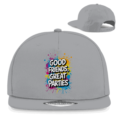 Division420 Snapback Rapper Cap aus Baumwoll-Twill mit flachem Schirm und Retro Snapback-Verschluss