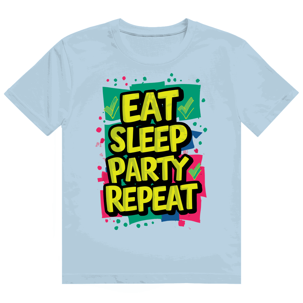 Heavy Cotton T-Shirt - Eat Sleep Party Repead | Division420®