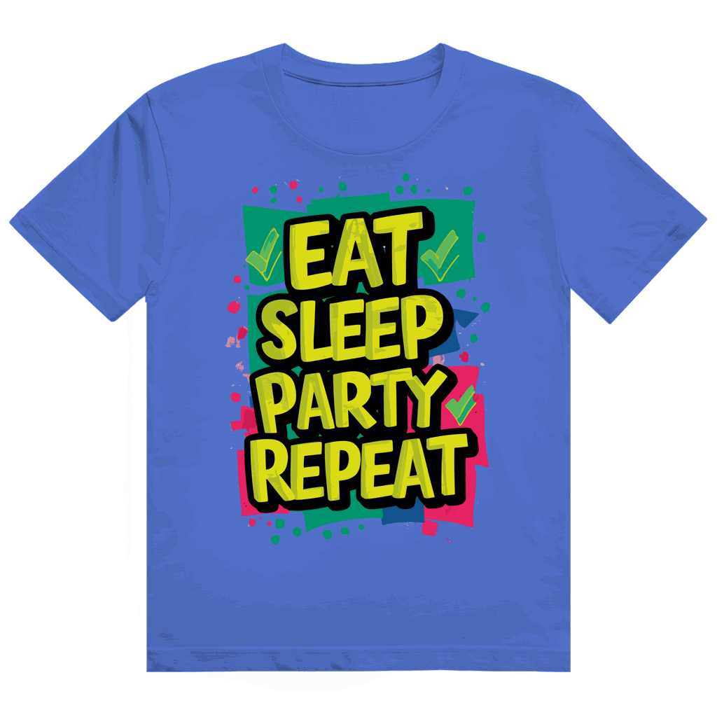 Heavy Cotton T-Shirt - Eat Sleep Party Repead | Division420®