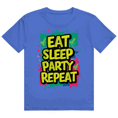 Heavy Cotton T-Shirt - Eat Sleep Party Repead | Division420®