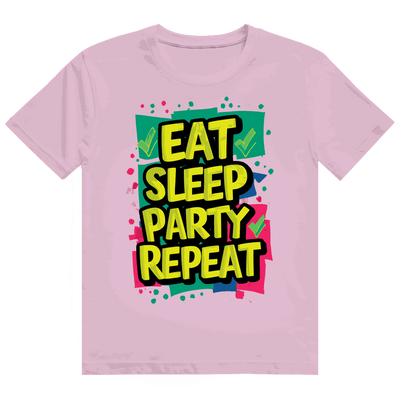Heavy Cotton T-Shirt - Eat Sleep Party Repead | Division420®