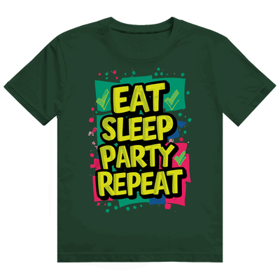 Heavy Cotton T-Shirt - Eat Sleep Party Repead | Division420®