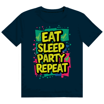 Heavy Cotton T-Shirt - Eat Sleep Party Repead | Division420®