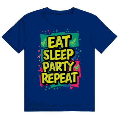 Heavy Cotton T-Shirt - Eat Sleep Party Repead | Division420®