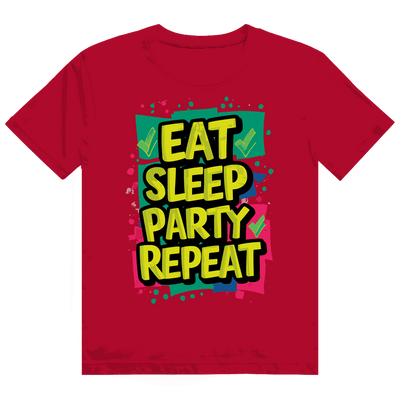 Heavy Cotton T-Shirt - Eat Sleep Party Repead | Division420®