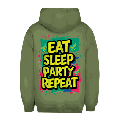 Unisex Oversize Hoodie - Eat Sleep Party Repead | Division420®