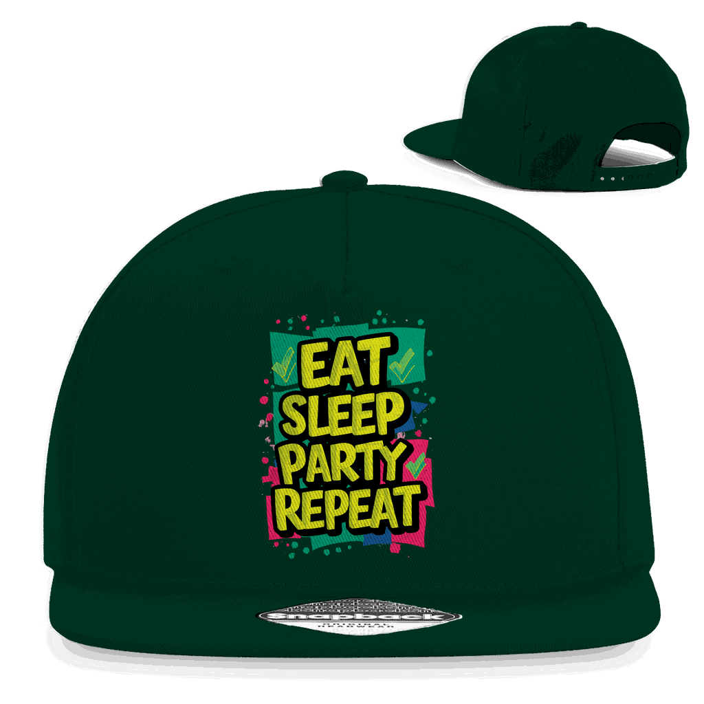 Snapback Rapper Cap - Eat Sleep Party Repead | Division420®