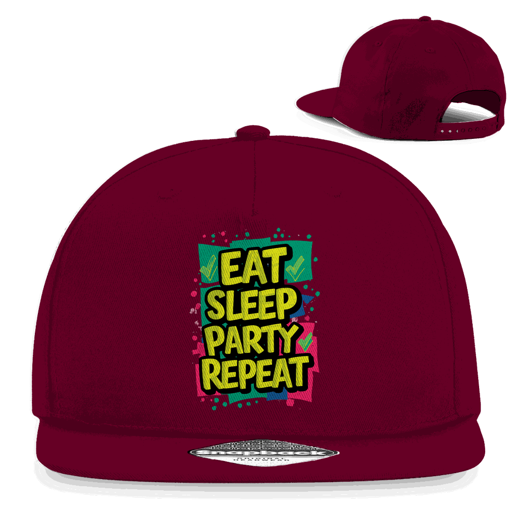 Snapback Rapper Cap - Eat Sleep Party Repead | Division420®