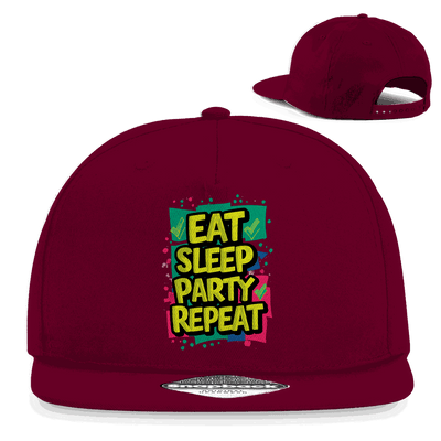 Snapback Rapper Cap - Eat Sleep Party Repead | Division420®