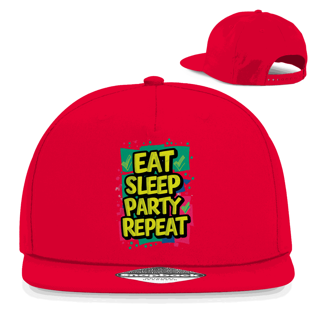 Snapback Rapper Cap - Eat Sleep Party Repead | Division420®