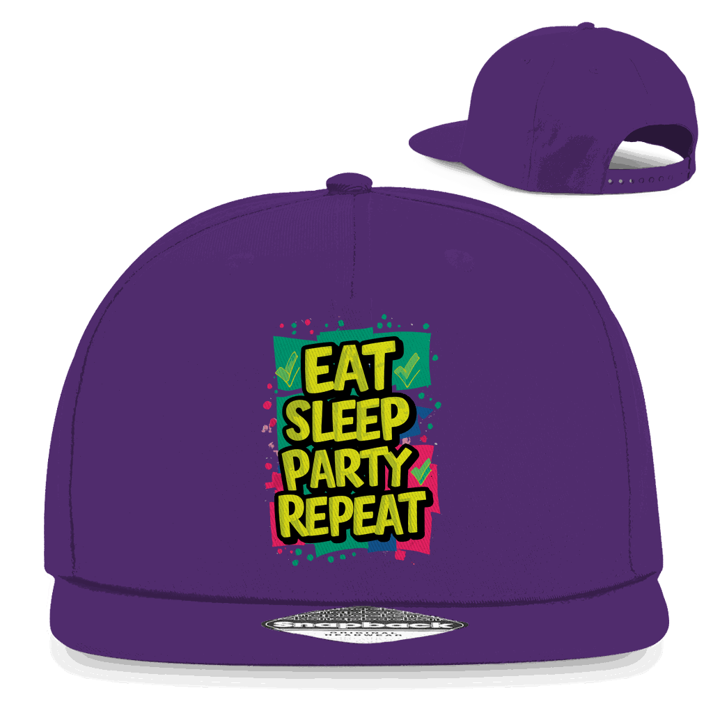 Snapback Rapper Cap - Eat Sleep Party Repead | Division420®