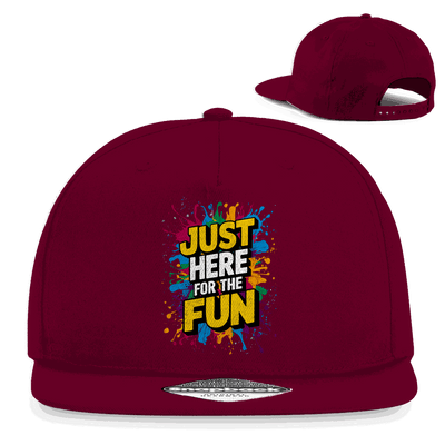 Division420 Snapback Cap Just here for the fun in urbanem 5-Panel Design mit flachem Schirm und Snapback-Verschluss