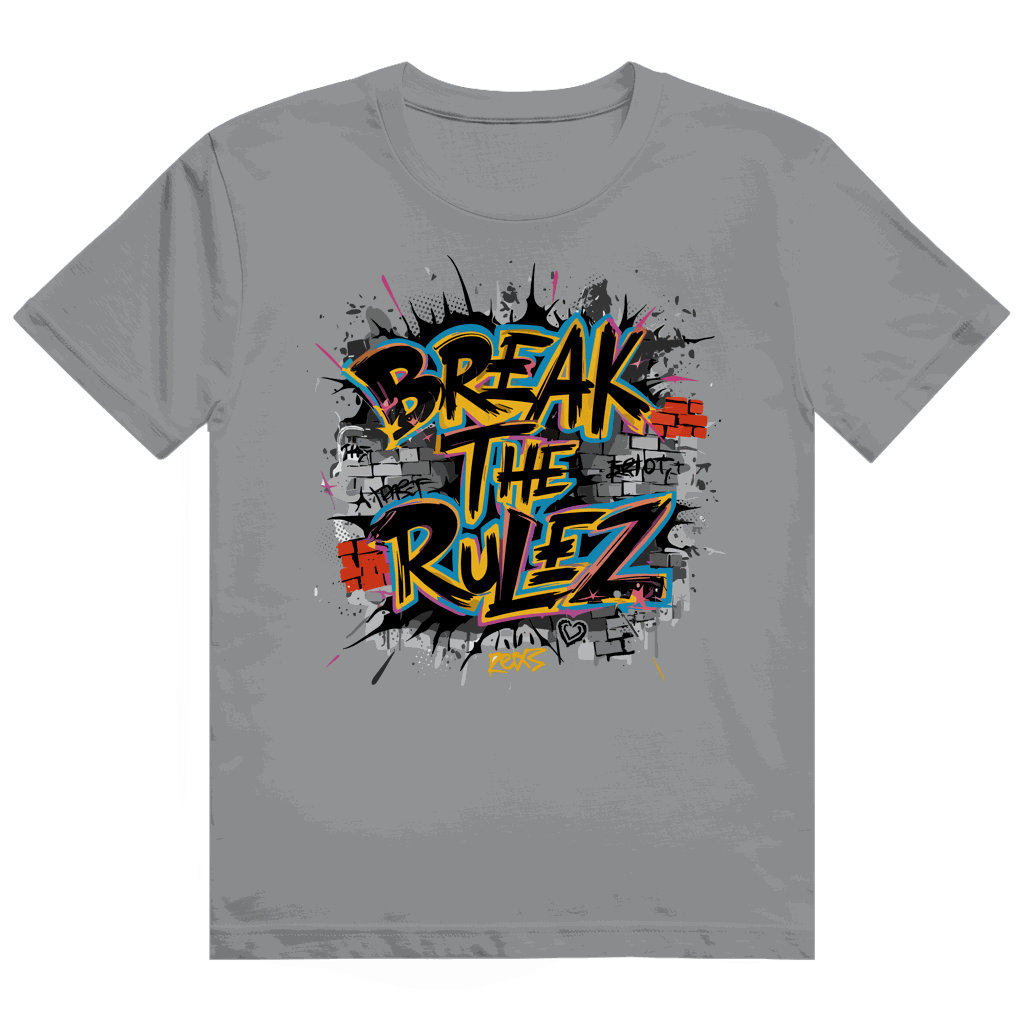 Größentabelle für Heavy Cotton T-Shirt Break the Rulez von Division420