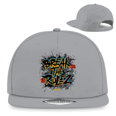 Division420 Snapback Rapper Cap Break the Rulez urbaner Streetwear Look mit 5-Panel Design und Snapback-Verschluss