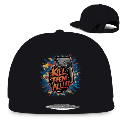 Division420 Snapback Cap Kill them all aus Baumwoll-Twill mit flachem Schirm und Retro-Snapbackverschluss