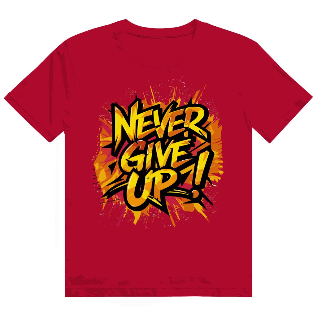 Heavy Cotton T-Shirt - Never give up! | Division420®