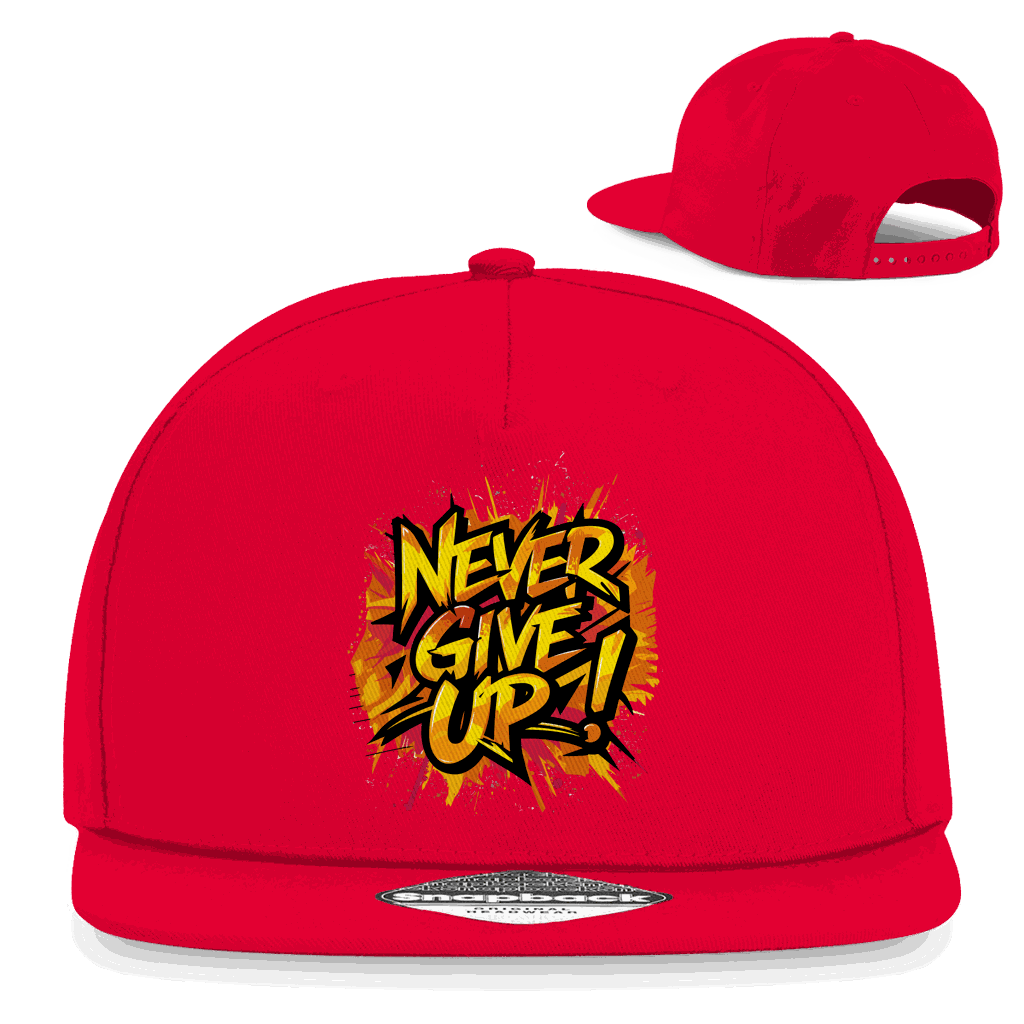 Snapback Rapper Cap - Never give up! | Division420®