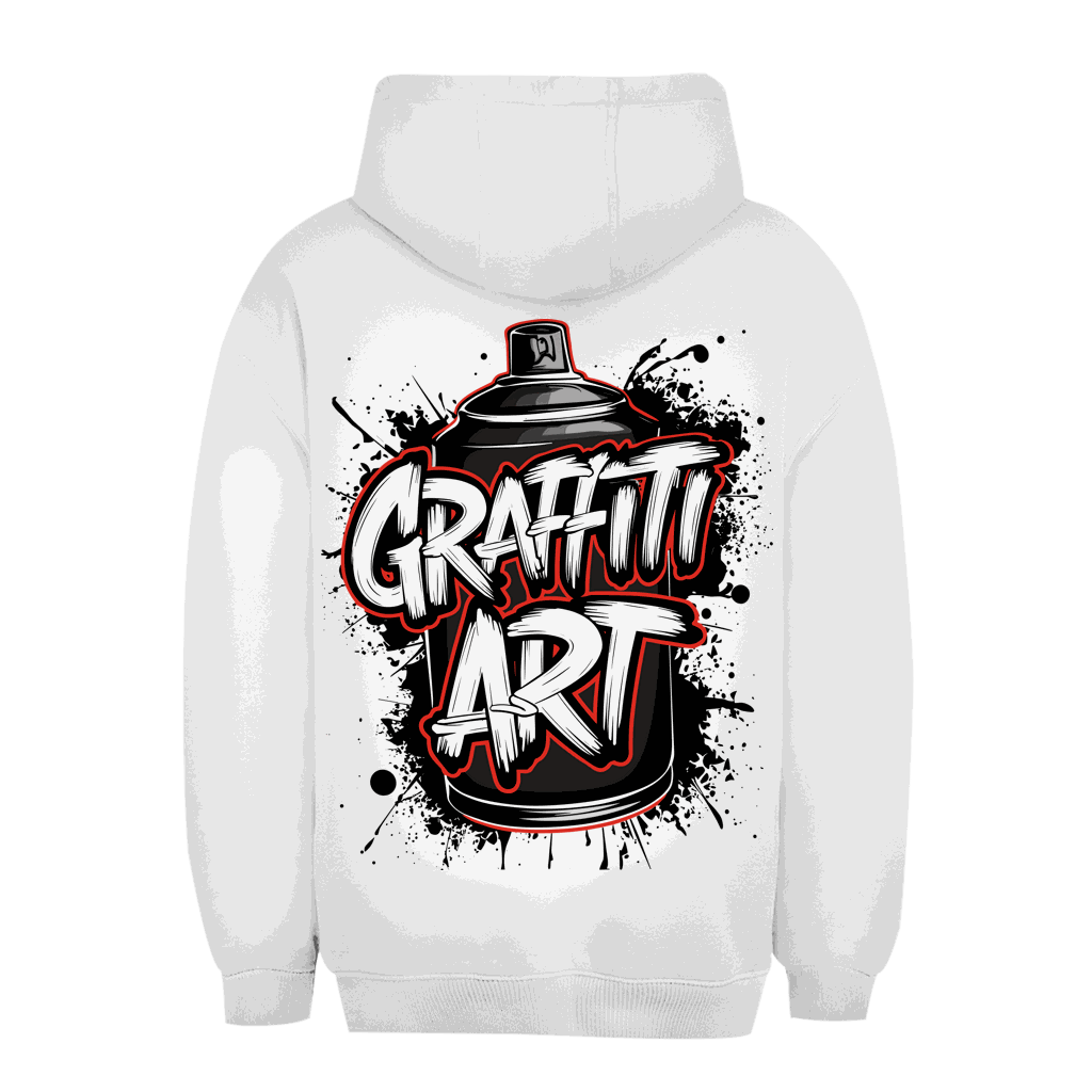 Unisex Oversize Hoodie mit Gaffiti Art Print und Kapuze von Division420