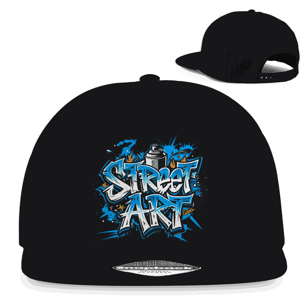Division420 Snapback Cap Street Art aus Baumwoll-Twill mit Retro-Snapback und flachem Schirm