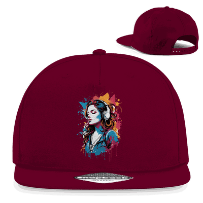 Division420 Snapback Cap Beat Girl aus Baumwoll-Twill mit flachem Schirm und Retro Snapback-Verschluss
