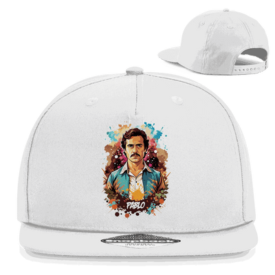 Division420 Snapback Rapper Cap Pablo aus Baumwoll-Twill mit flachem Schirm und Retro-Snapbackverschluss