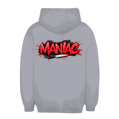 Unisex Oversize Hoodie Maniac von Division420 in urbanem Stil mit Kapuze und Kängurutasche